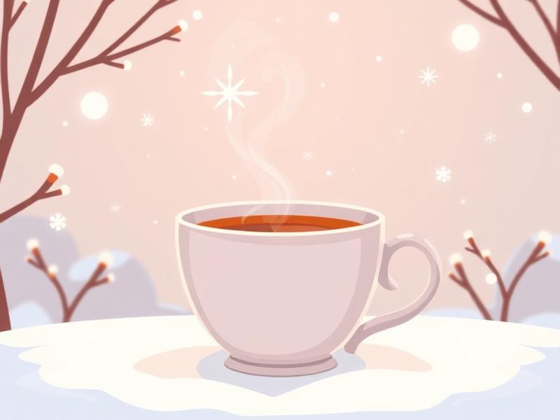 Momento acogedor de invierno con taza humeante